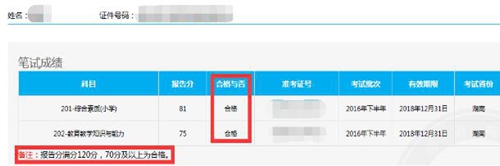 2019下半年教師資格筆試成績查詢流程